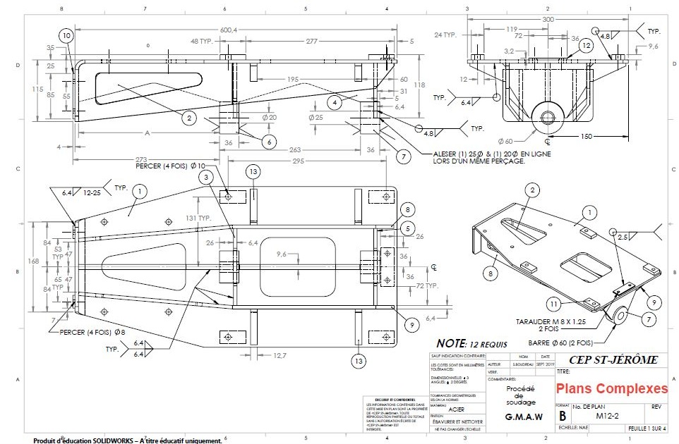 C15 - Plans d'assemblages complexes